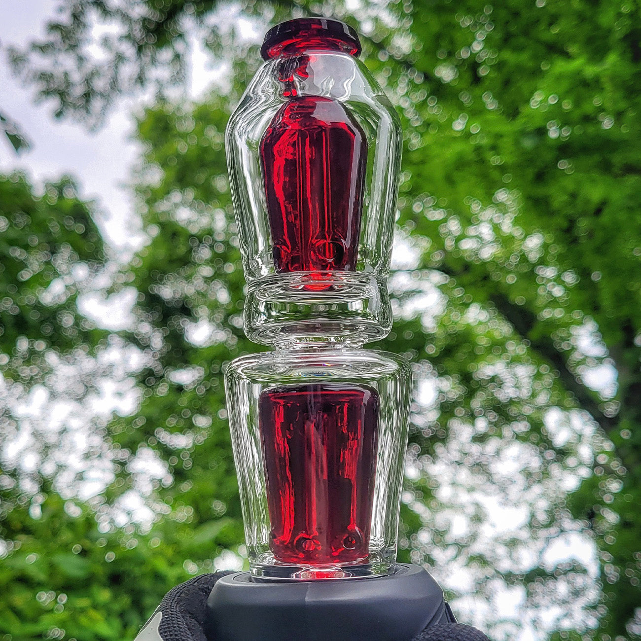 "Blue Phoenix" Dual Coffin Focus.V Attachment By Mac Savage Glass