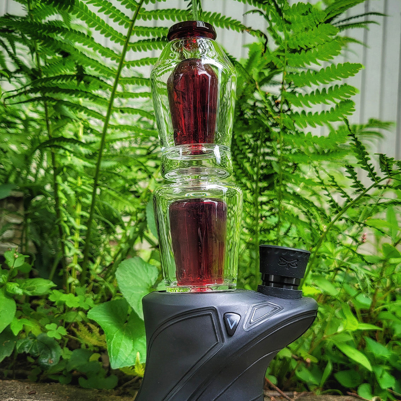 "Blue Phoenix" Dual Coffin Focus.V Attachment By Mac Savage Glass