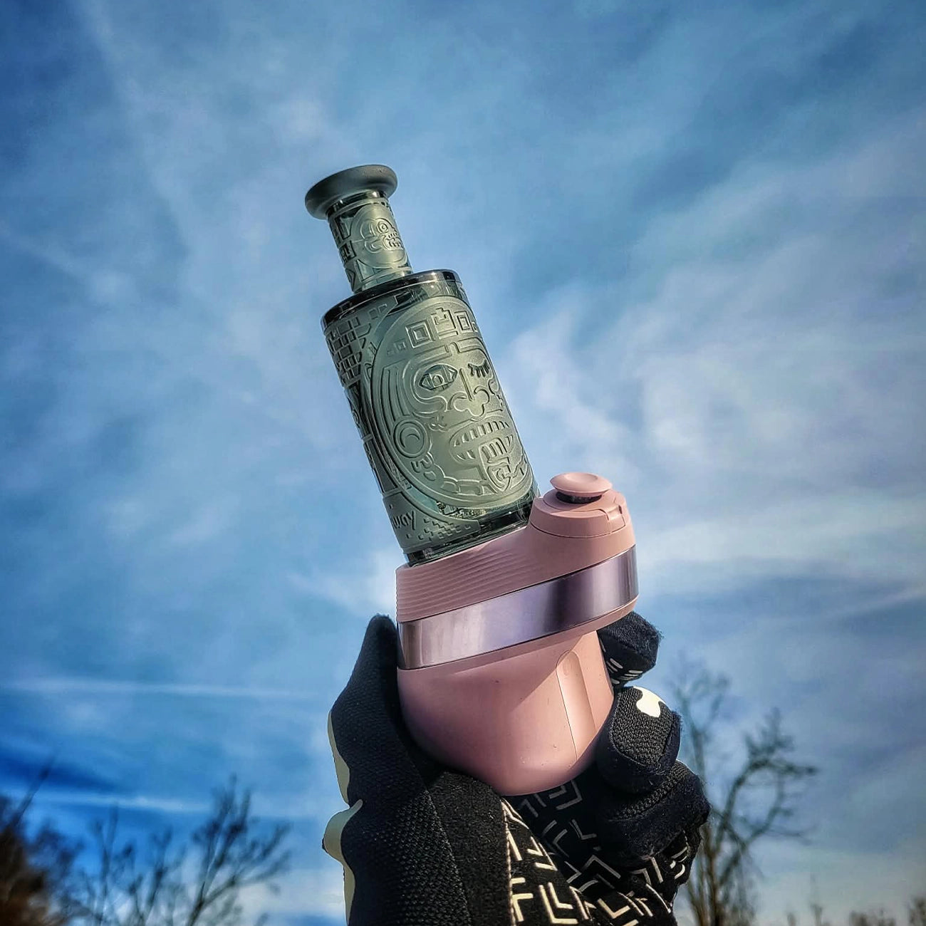 "Smoked Maya Pixel" Puffco Attachment By Milkyway Glass