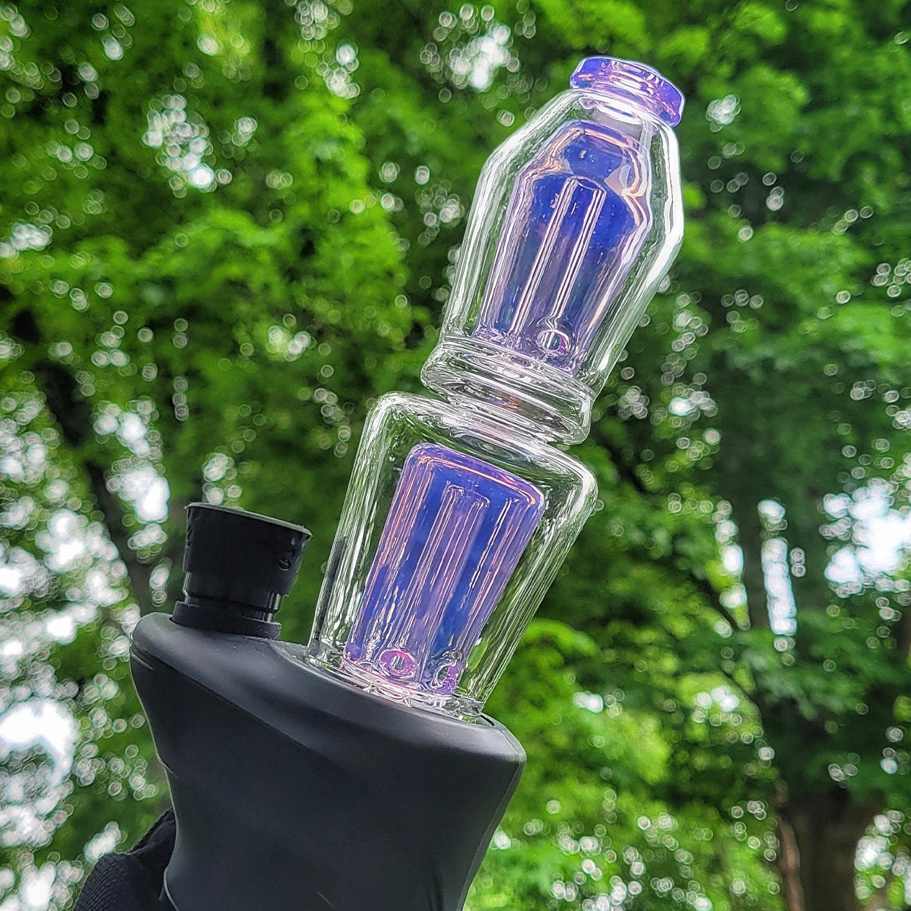 "Pink Slyme" Dual Coffin Focus.V Attachment By Mac Savage Glass