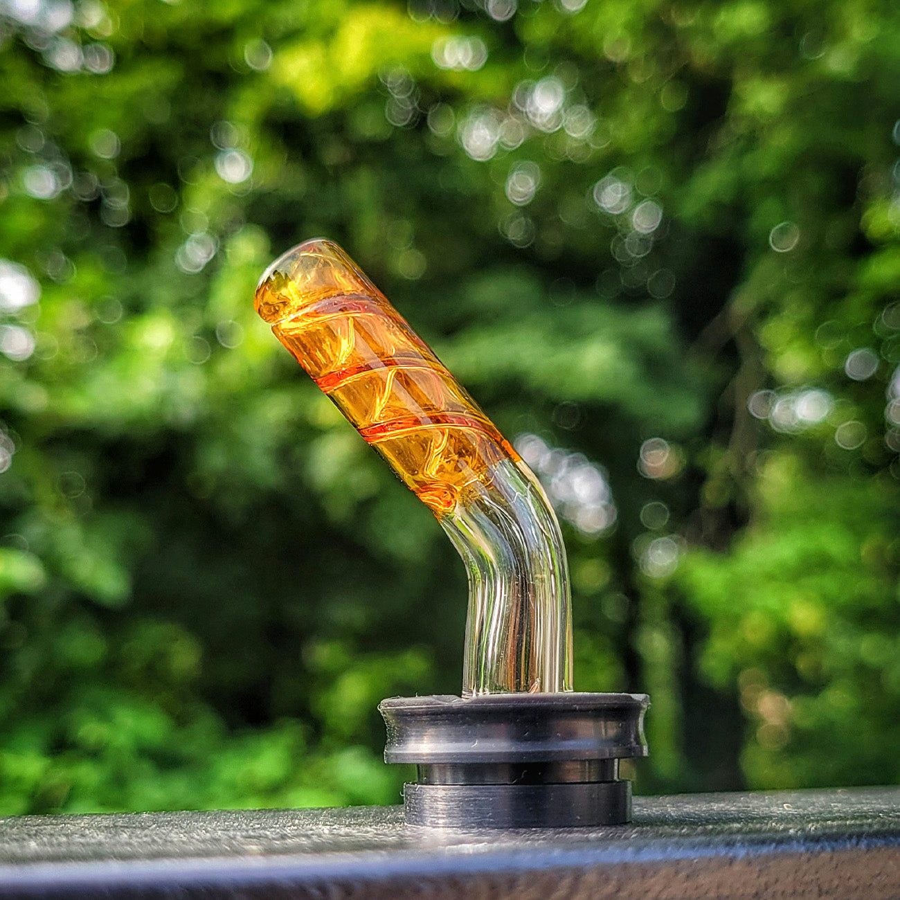 "Orange" Rotini 45 Stem Spinner Puffco Pivot Tip By Nope2Dope