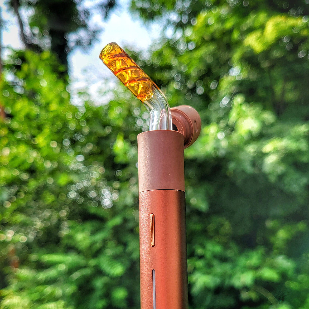 "Orange" Rotini 45 Stem Spinner Puffco Pivot Tip By Nope2Dope