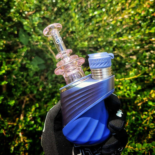 "Pink Dry Bell" Puffco Dry Top By Dop Glass