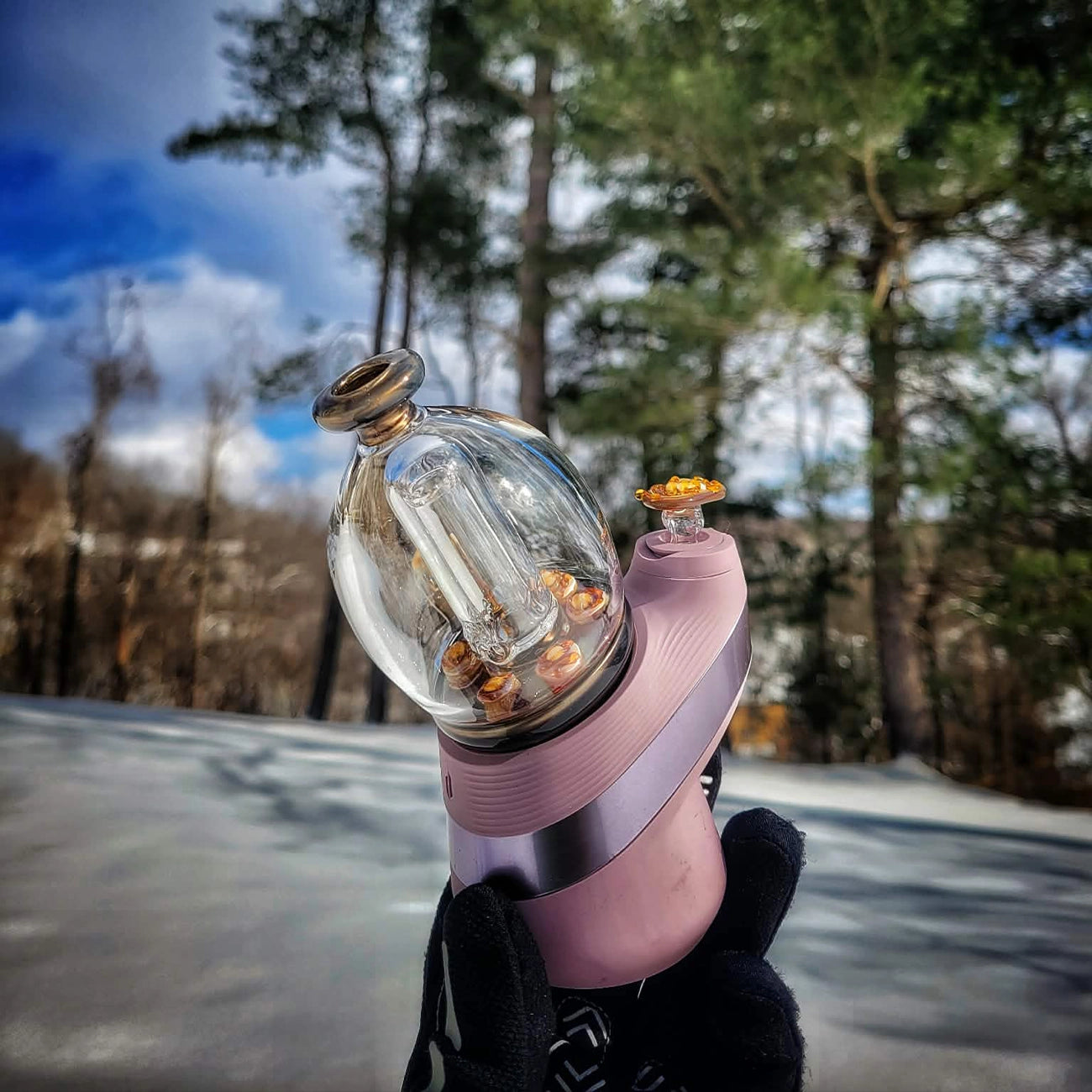 "French Toast & Pancake" Puffco Top & Joystick Combo By Soul Masta Glass