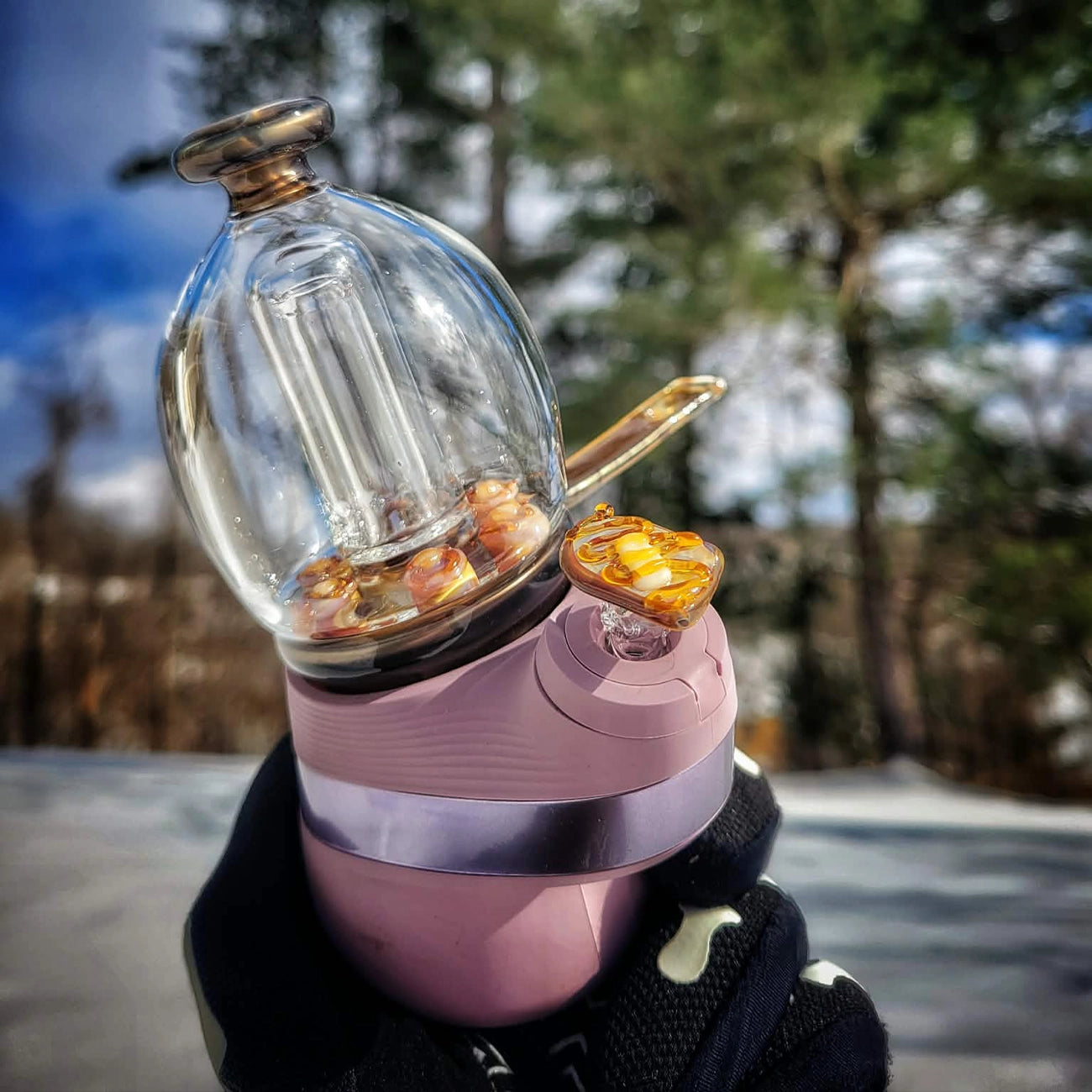 "French Toast & Pancake" Puffco Top & Joystick Combo By Soul Masta Glass