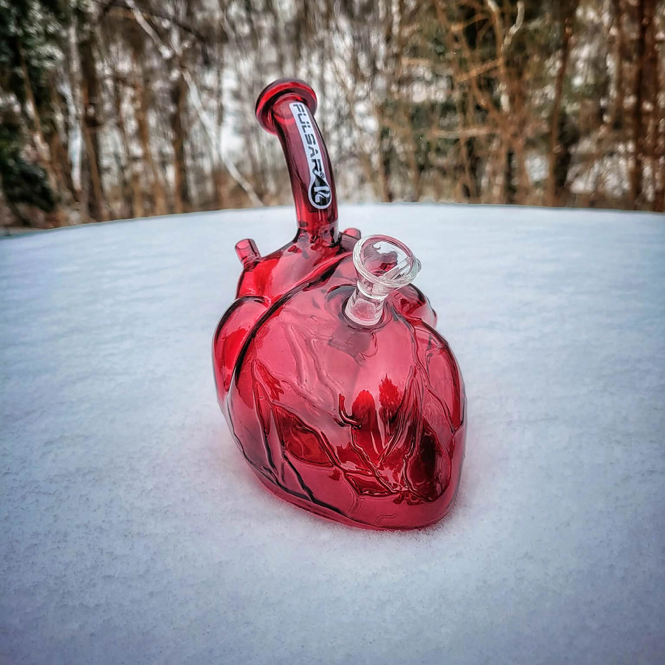 "Be Still My Heart" Waterpipe By Pulsar Glass