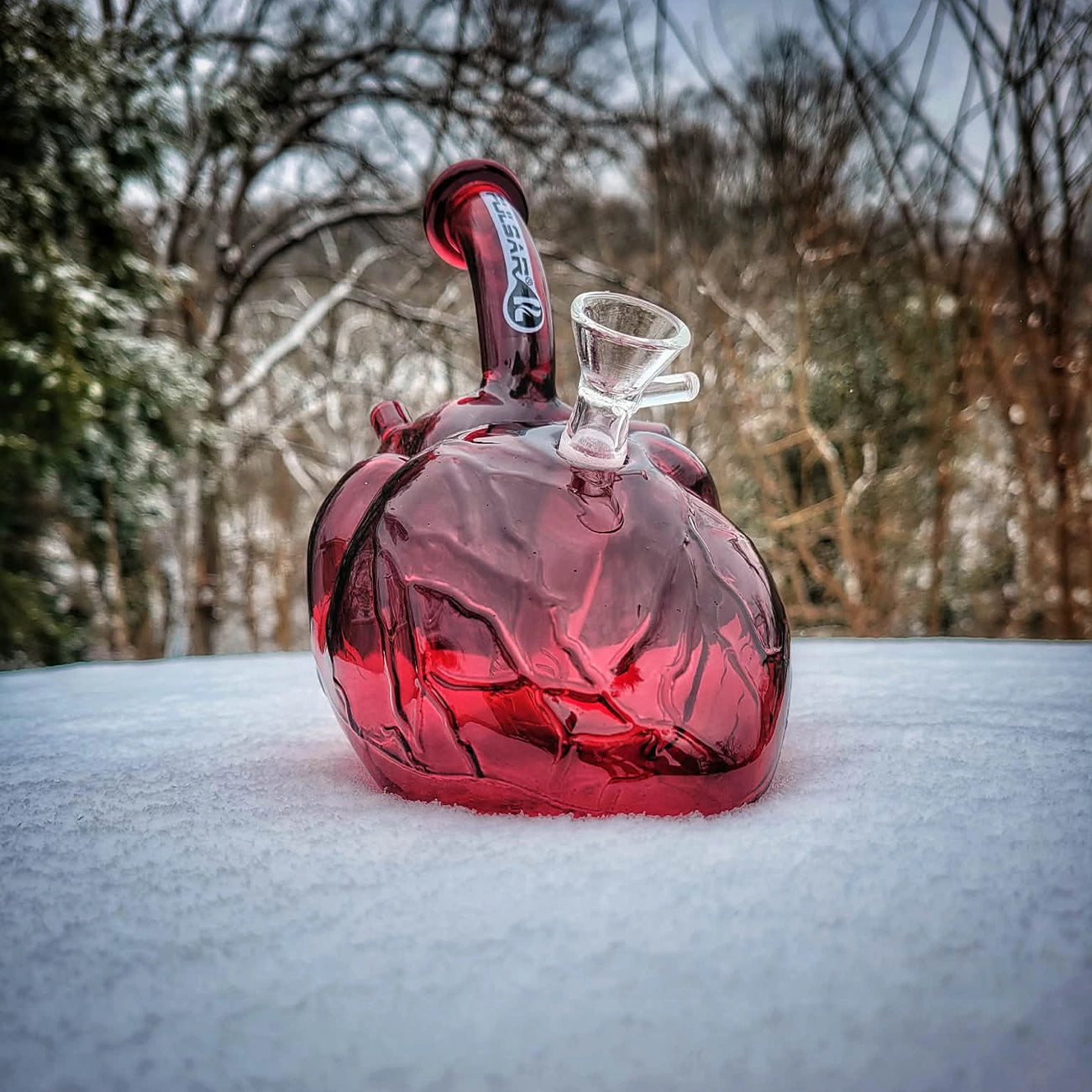 "Be Still My Heart" Waterpipe By Pulsar Glass