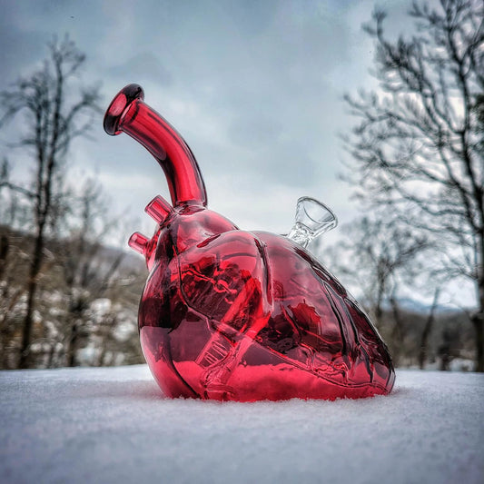 "Be Still My Heart" Waterpipe By Pulsar Glass