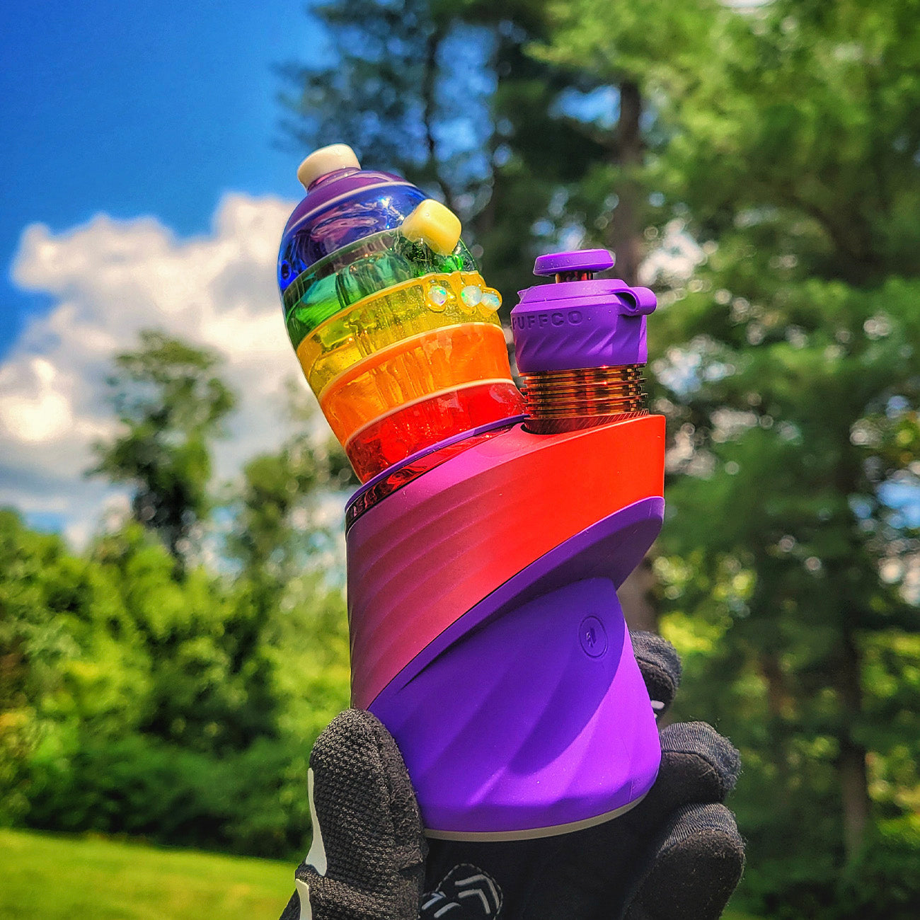 "Rainbow Potato" Puffco Attachment By Alec Blows Glass