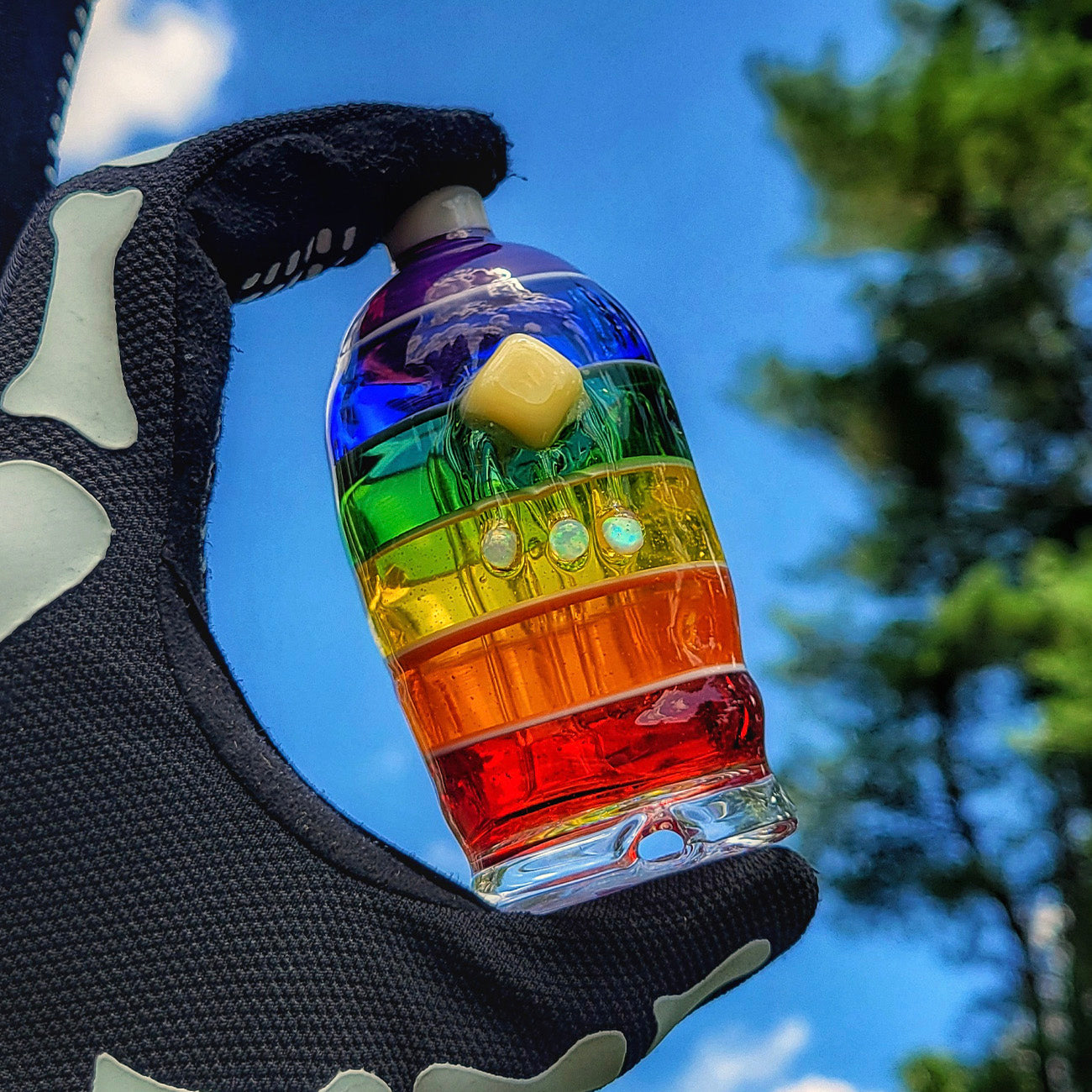 "Rainbow Potato" Puffco Attachment By Alec Blows Glass