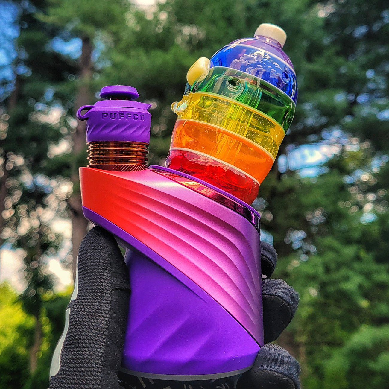 "Rainbow Potato" Puffco Attachment By Alec Blows Glass