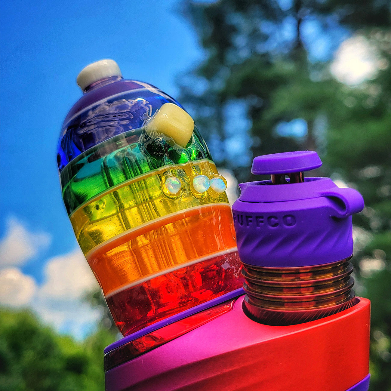"Rainbow Potato" Puffco Attachment By Alec Blows Glass