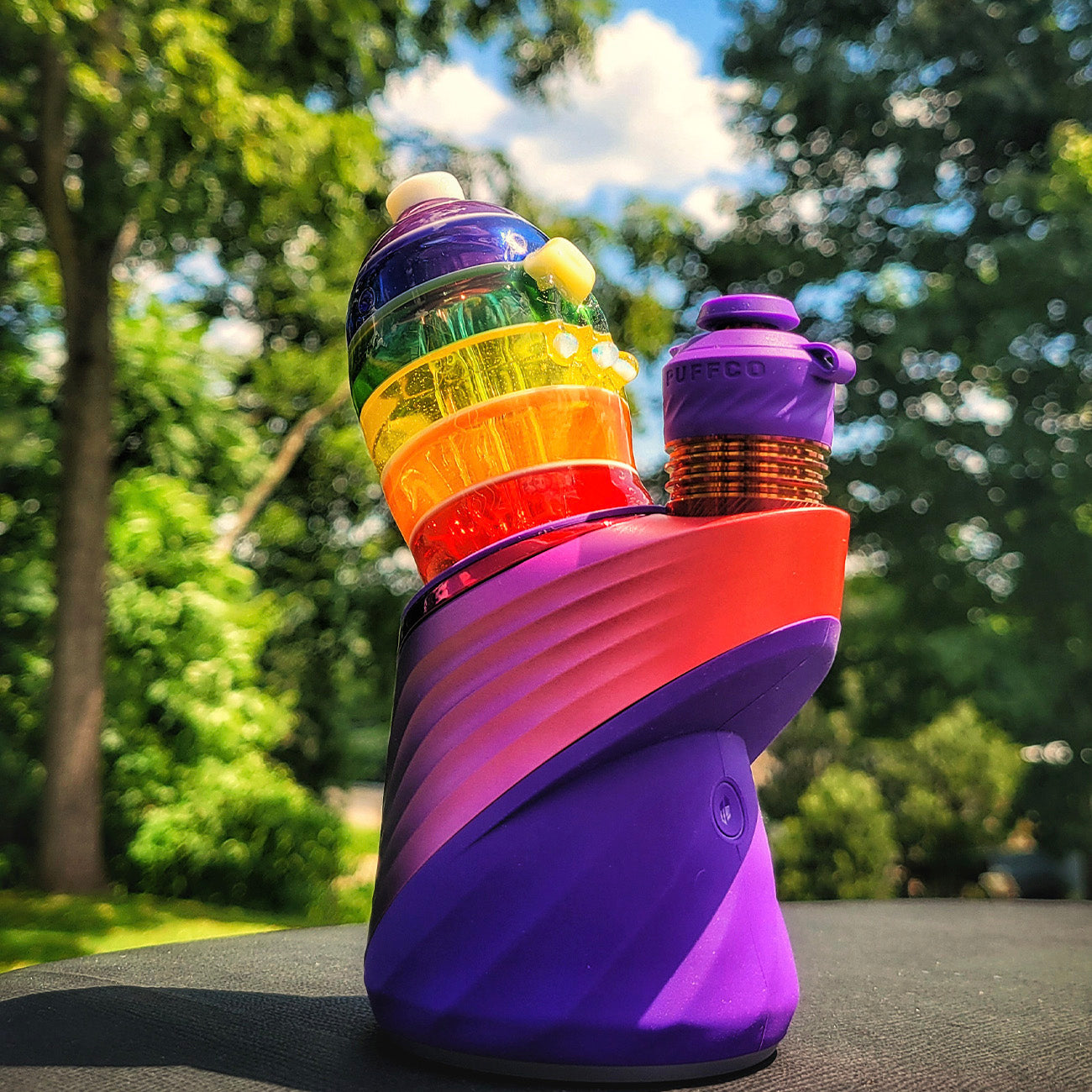 "Rainbow Potato" Puffco Attachment By Alec Blows Glass