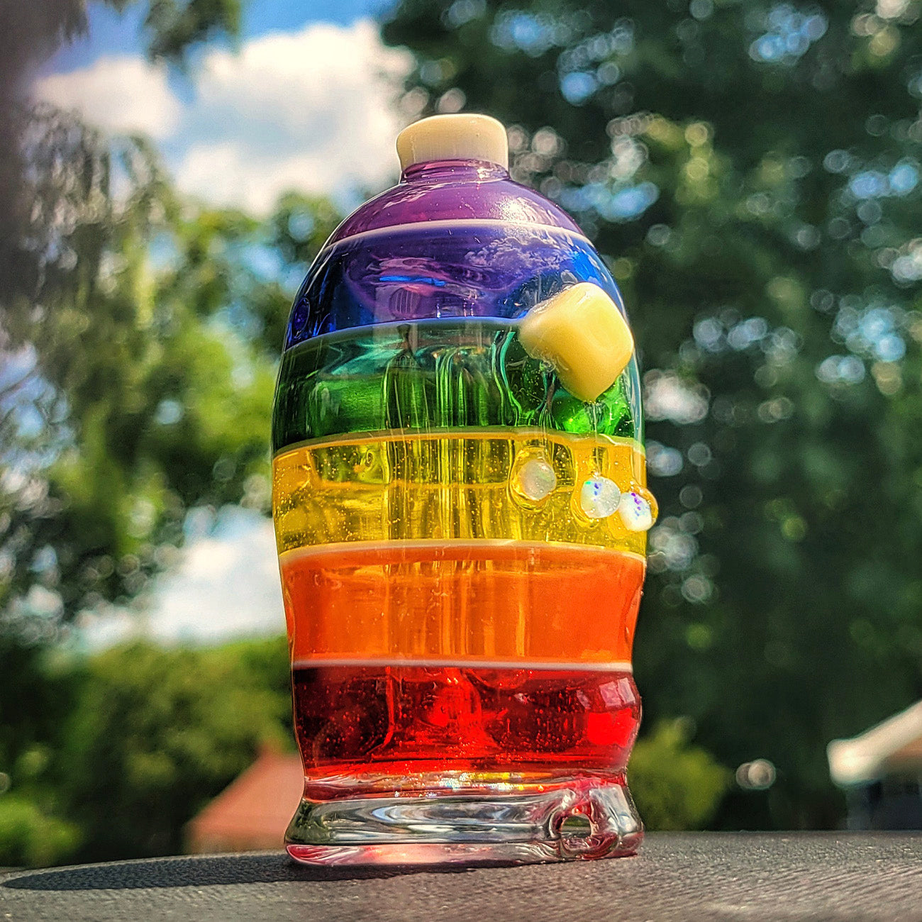 "Rainbow Potato" Puffco Attachment By Alec Blows Glass