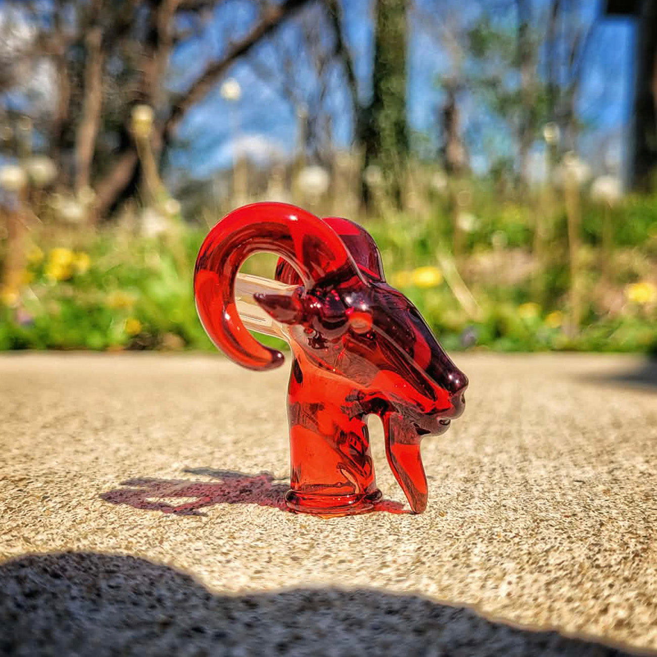 "Ruby Slipper Goat" Pivot Tip By MC's Glass