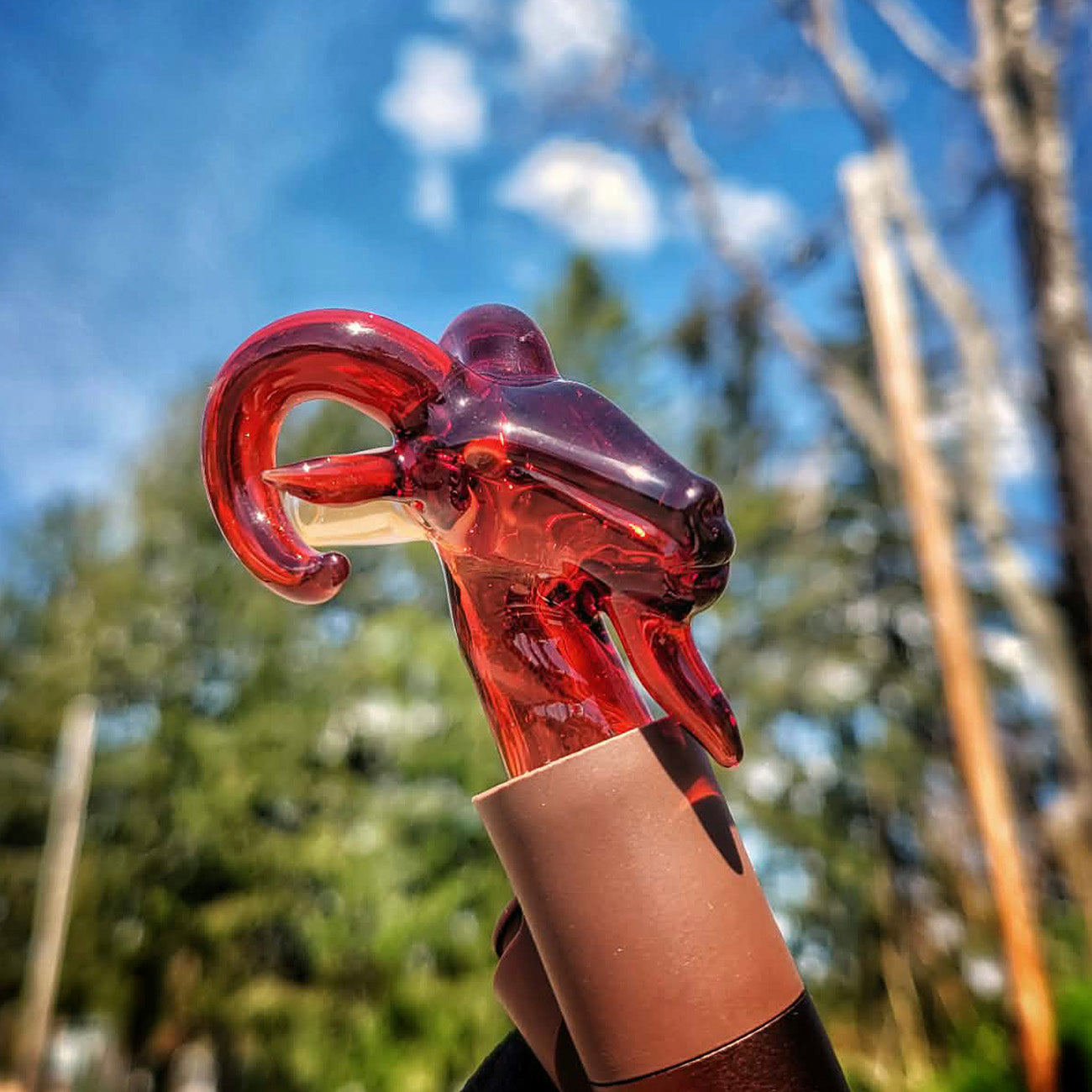 "Ruby Slipper Goat" Pivot Tip By MC's Glass