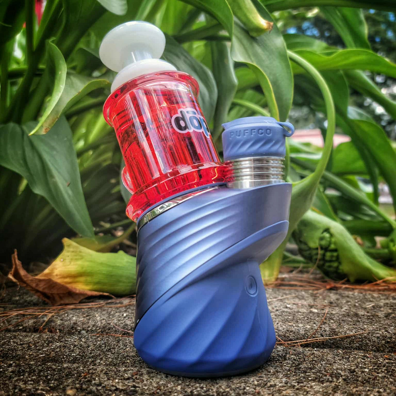 "Red Glycerin Chugger" Puffco Attachment By Dop Glass