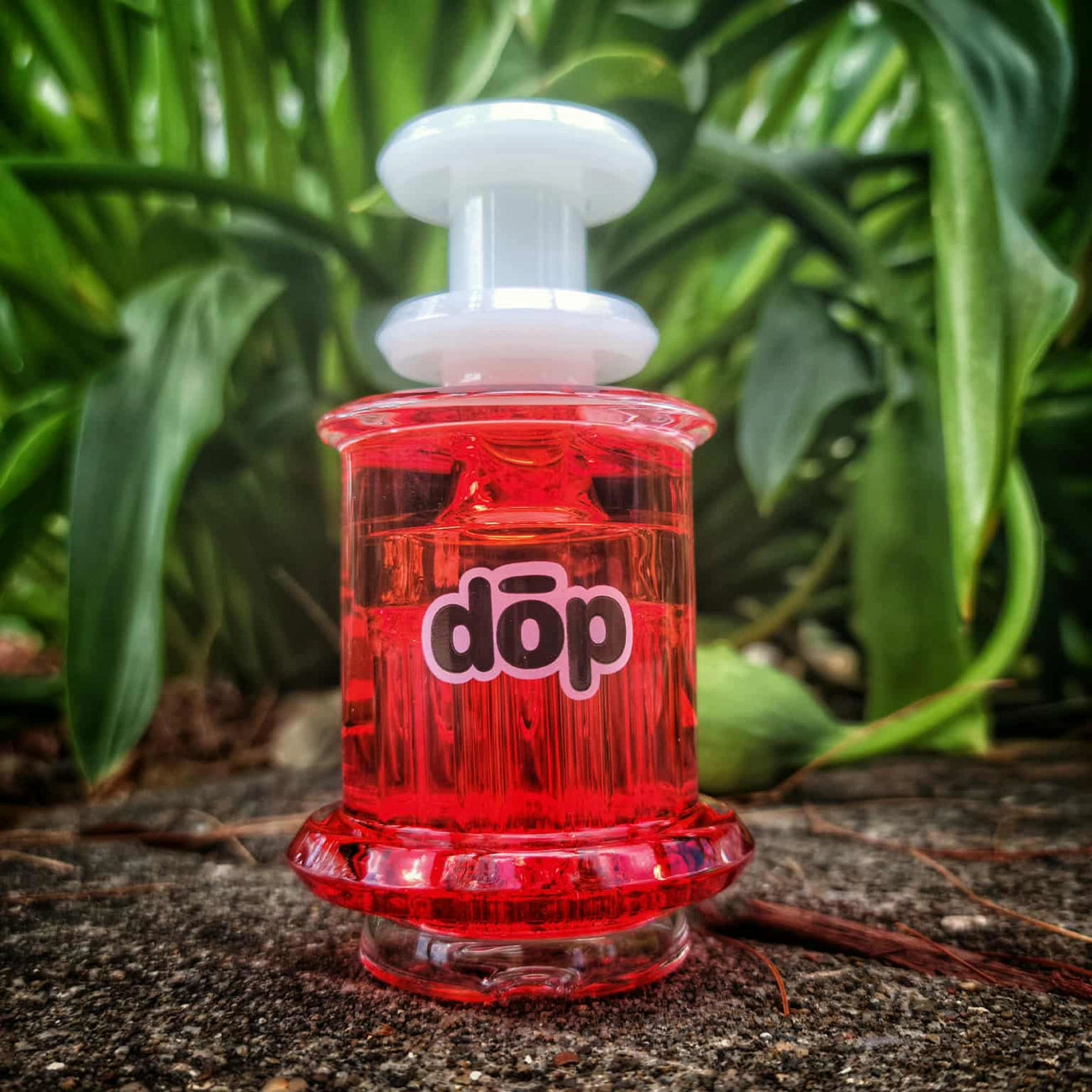 "Red Glycerin Chugger" Puffco Attachment By Dop Glass