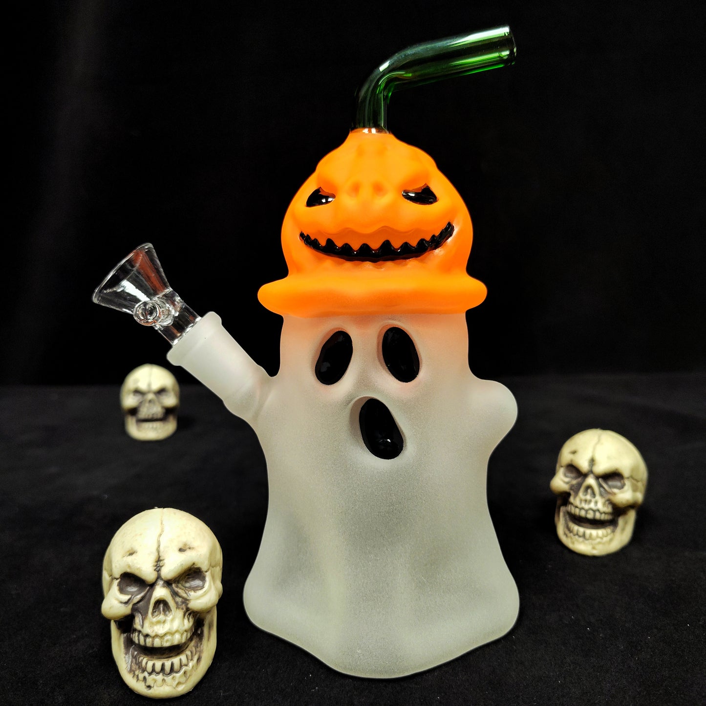 Pumpkin Head Ghost Glow in The Dark 7.25 Water Pipie