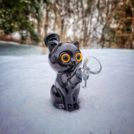 "Black Kitty" Waterpipe By Sesh Gear Glass