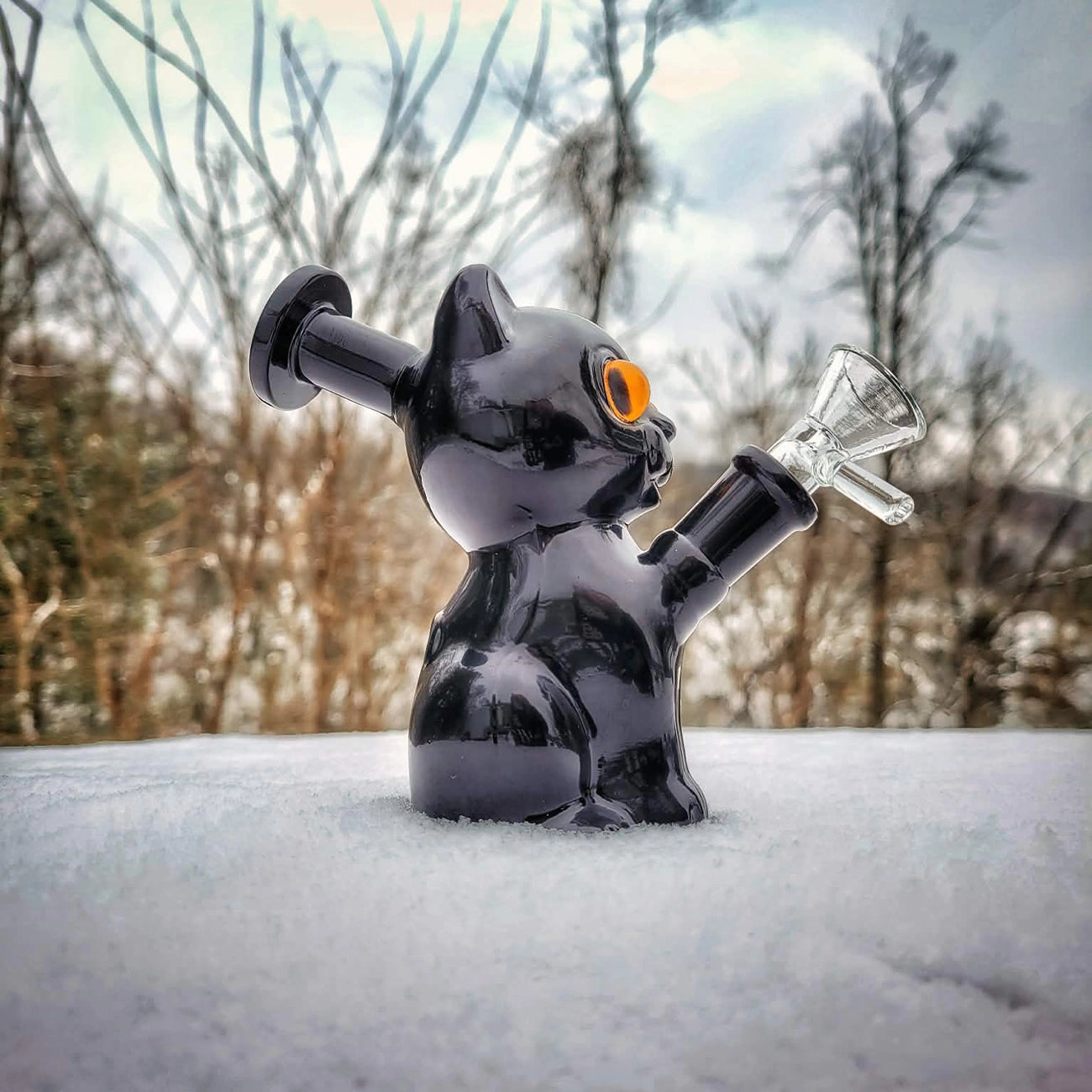 "Black Kitty" Waterpipe By Sesh Gear Glass