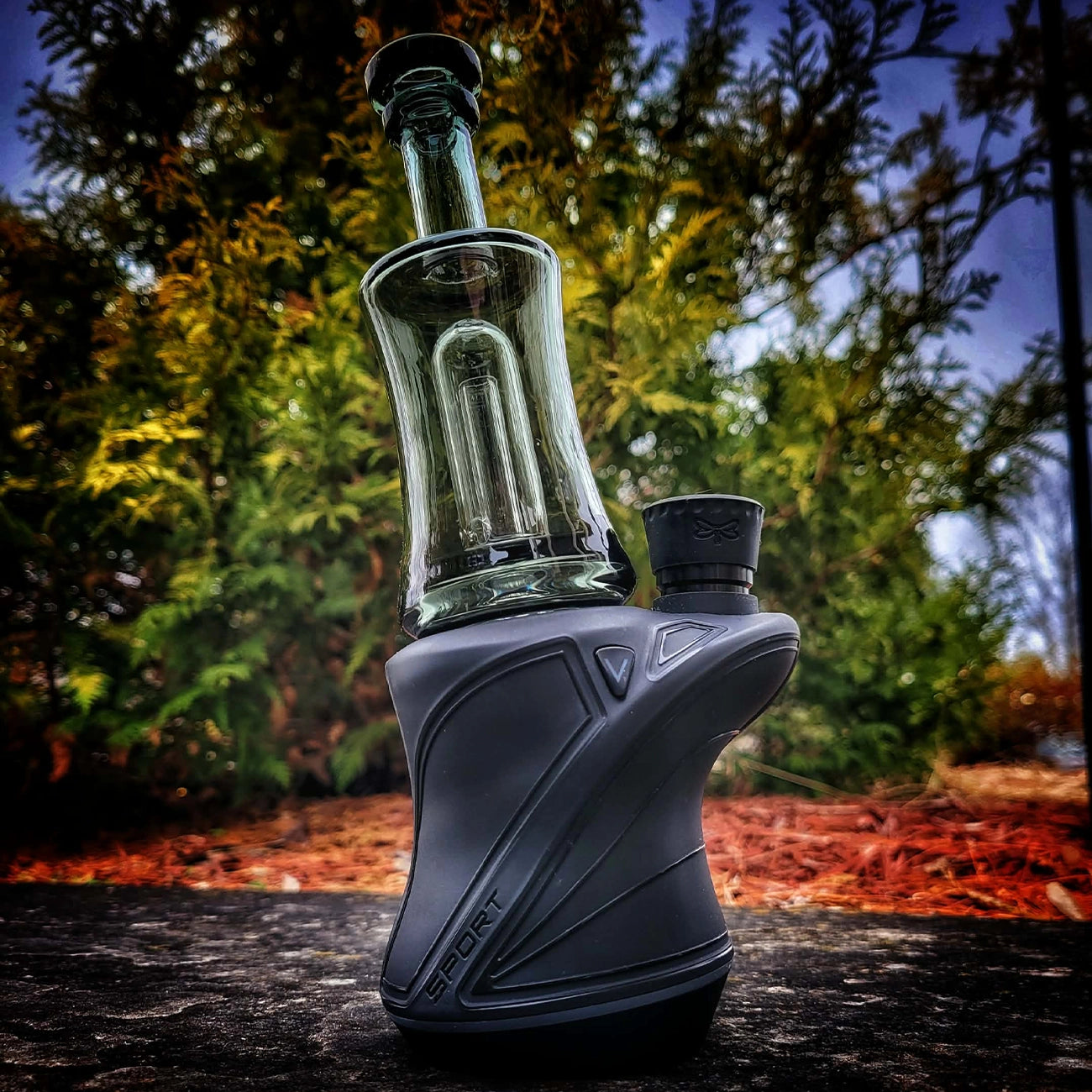 "Smoked Chugger" Focus.V Attachment By Greek Glass