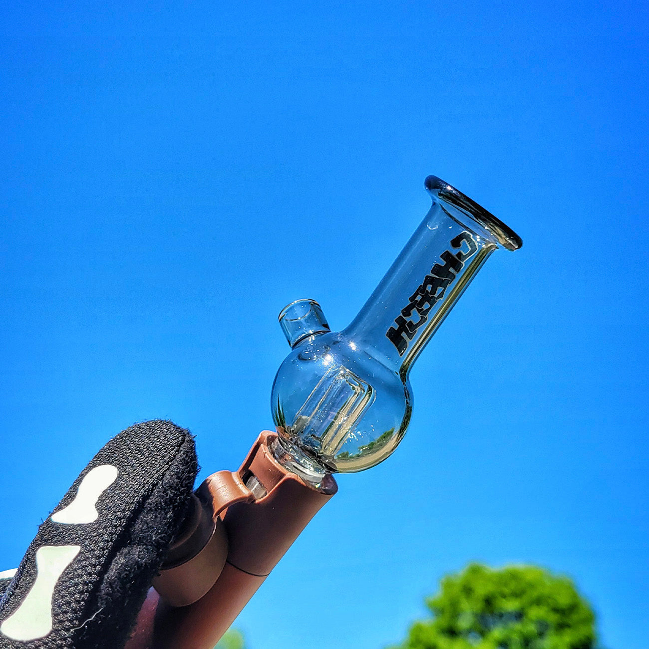 "Black Playful Beaker" Pivot Tip By Cheech Glass
