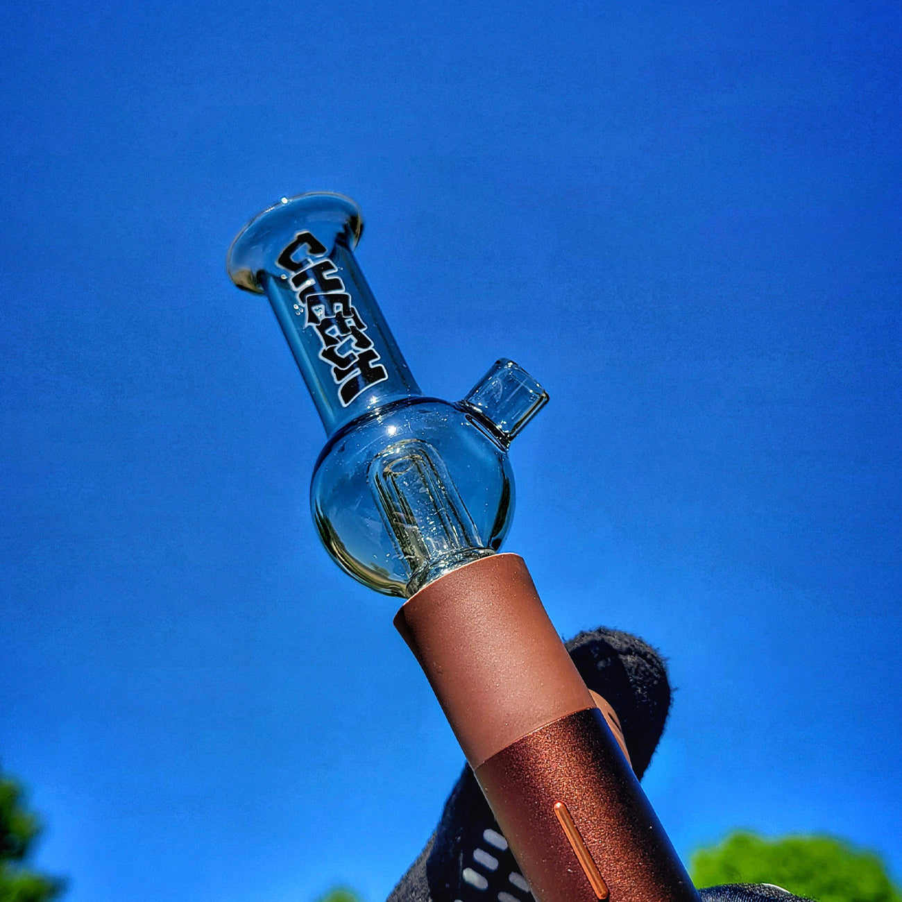 "Black Playful Beaker" Pivot Tip By Cheech Glass