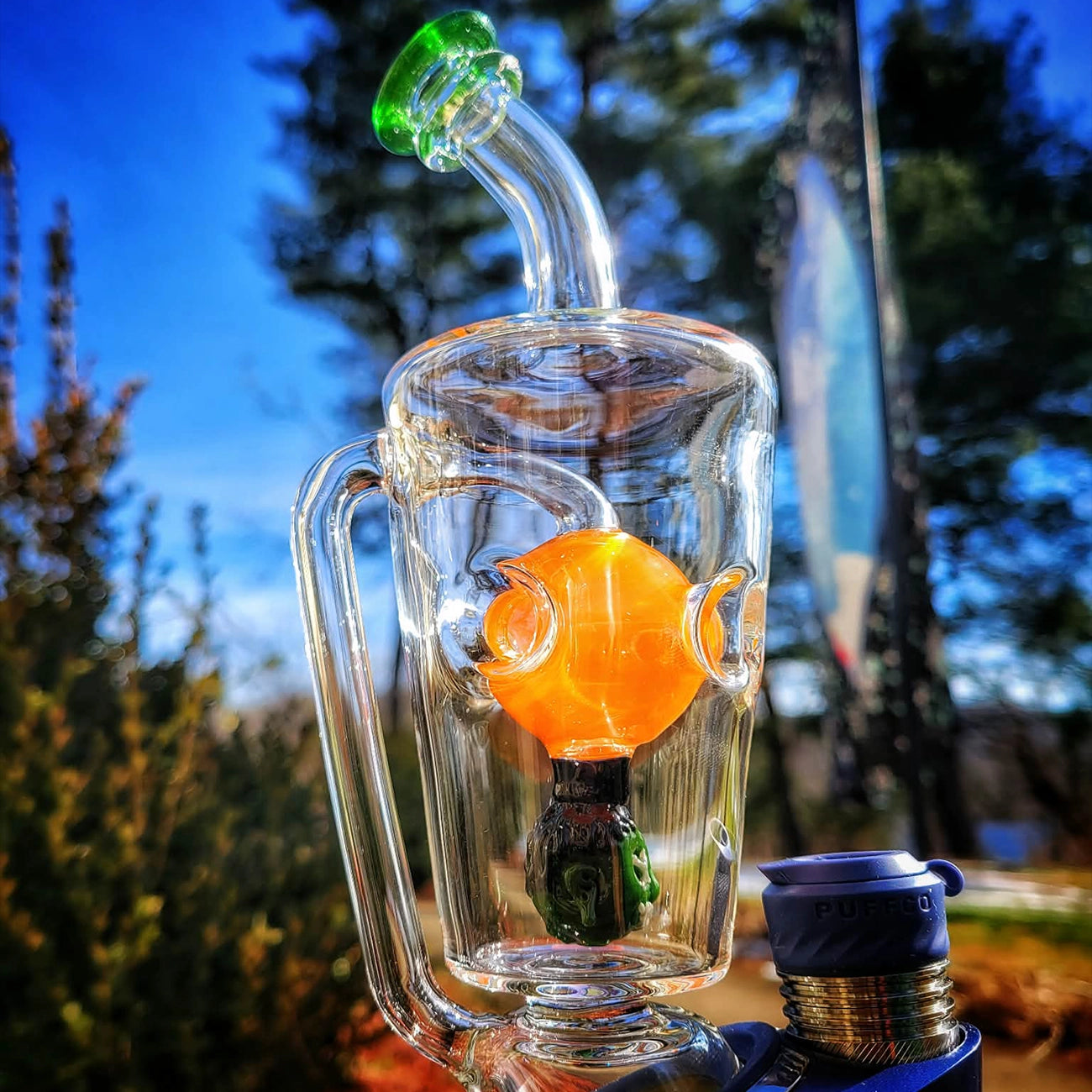 "Exo Shrunken Head Cup" Puffco Attachment By Yarbi Glass