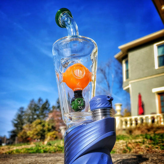 "Exo Shrunken Head Cup" Puffco Attachment By Yarbi Glass