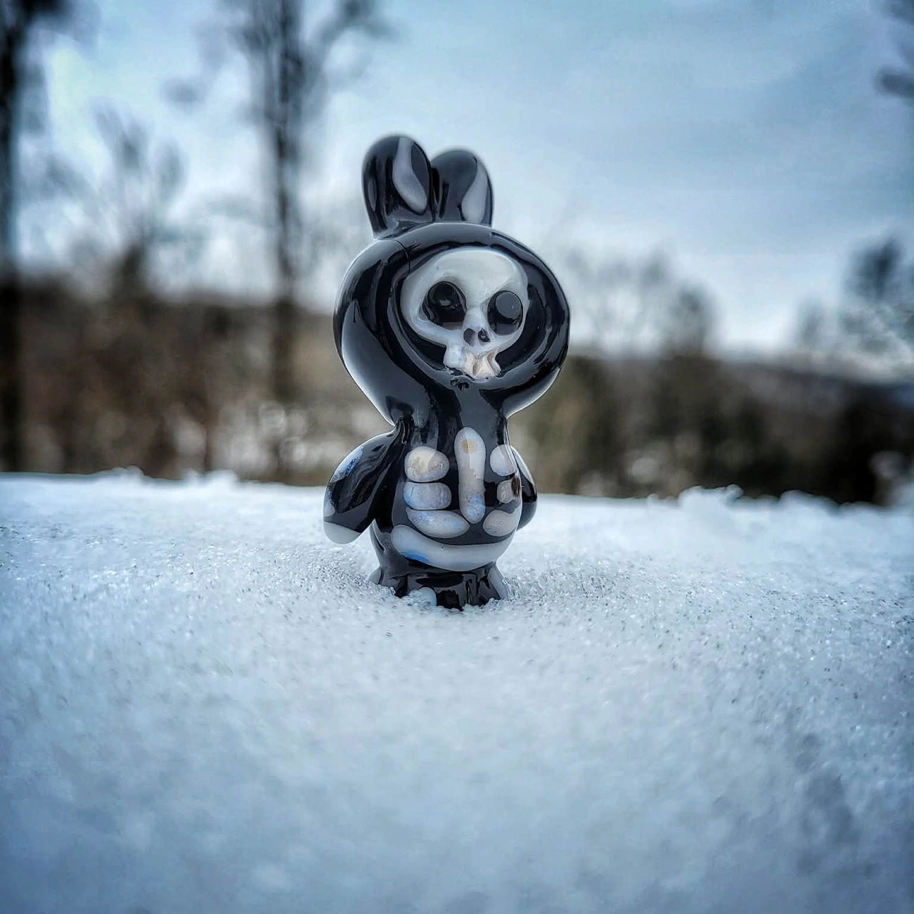 "Skelly Lapufpuf" Pivot Tip By Tammy Baller Glass