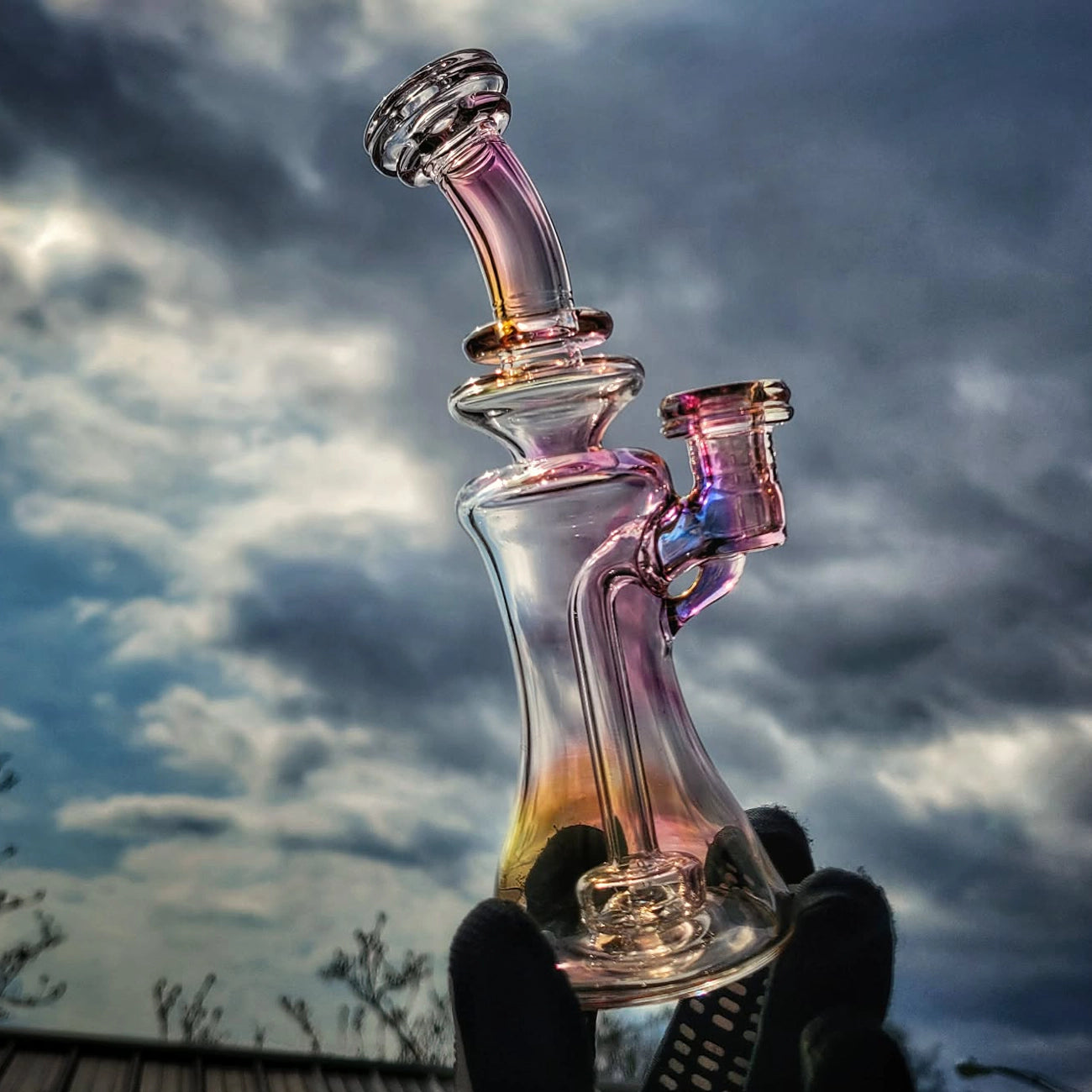 "Fumed Chugger #2" 10MM Rig By Slate Glass