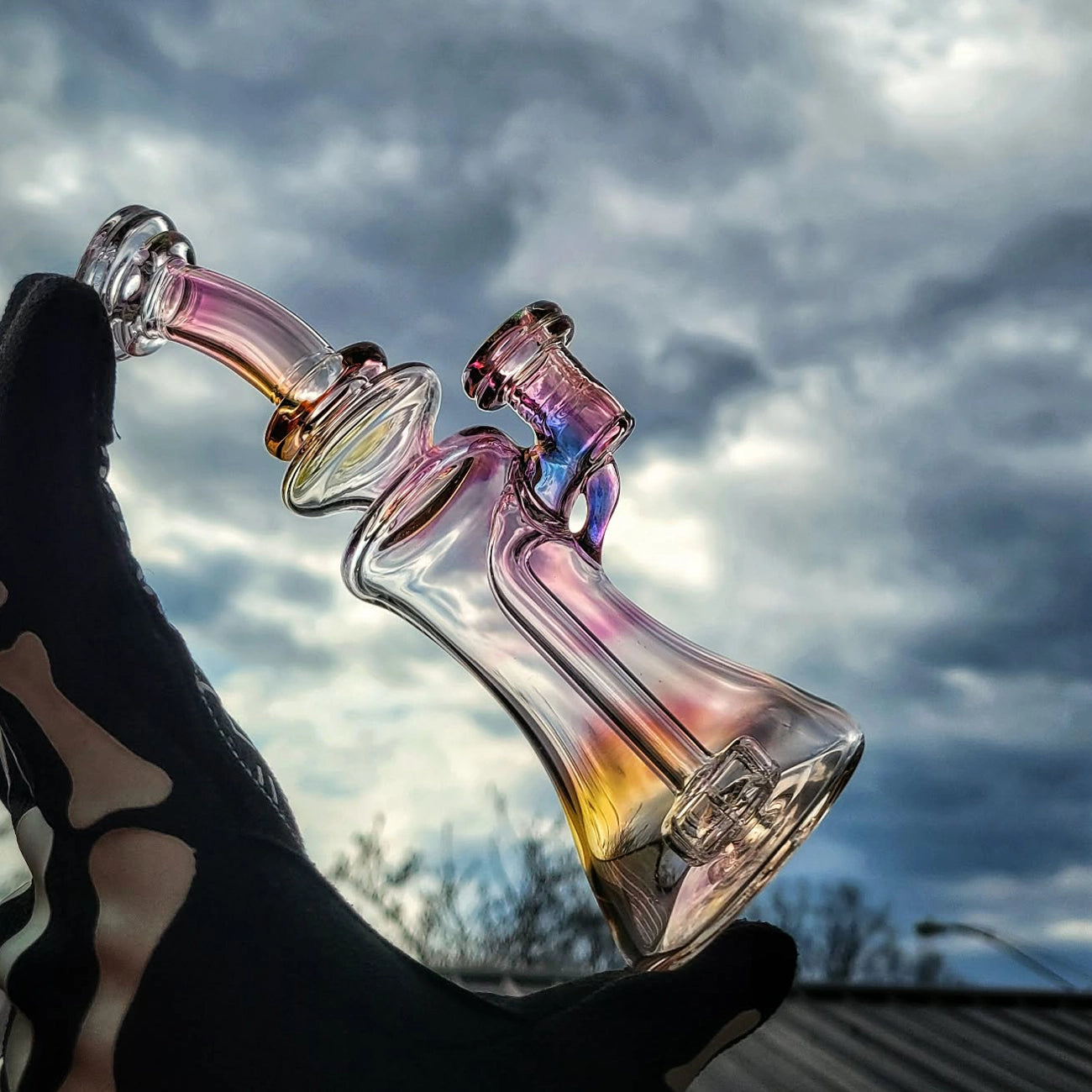 "Fumed Chugger #2" 10MM Rig By Slate Glass