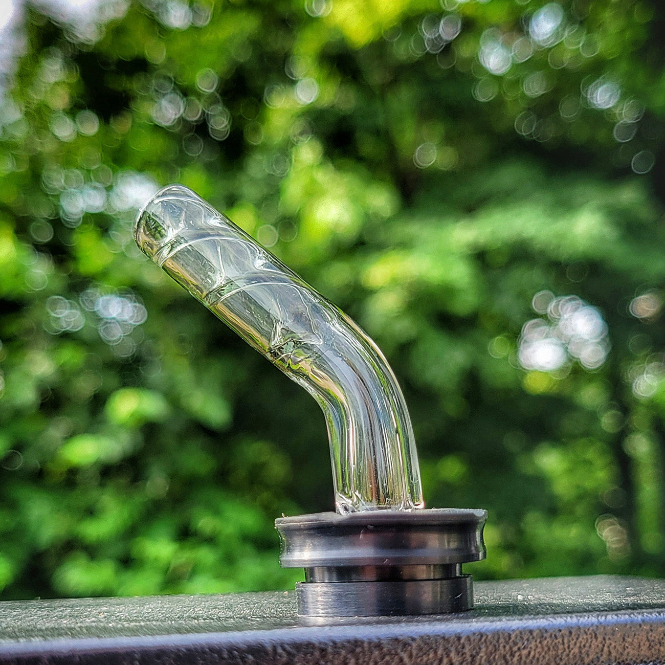 "Smoked" Rotini 45 Stem Spinner Puffco Pivot Tip By Nope2Dope