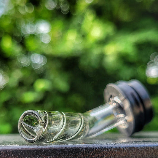 "Smoked" Rotini 45 Stem Spinner Puffco Pivot Tip By Nope2Dope