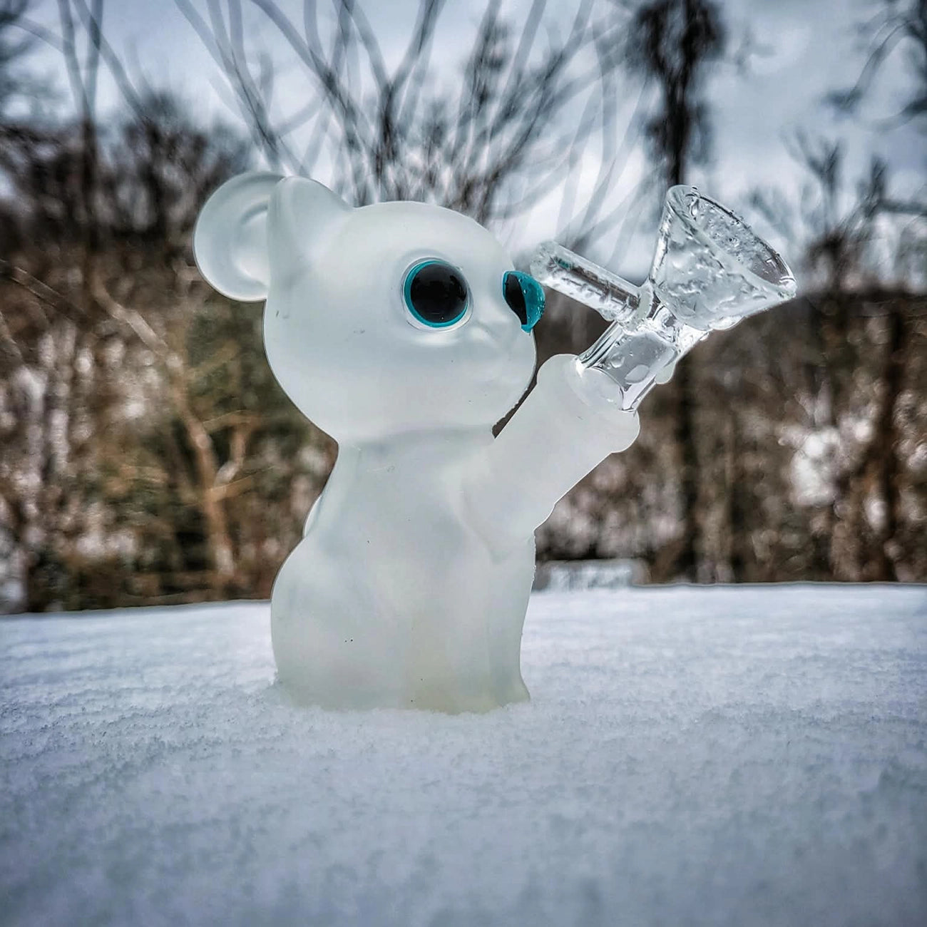 "White Kitty" Waterpipe By Sesh Gear Glass