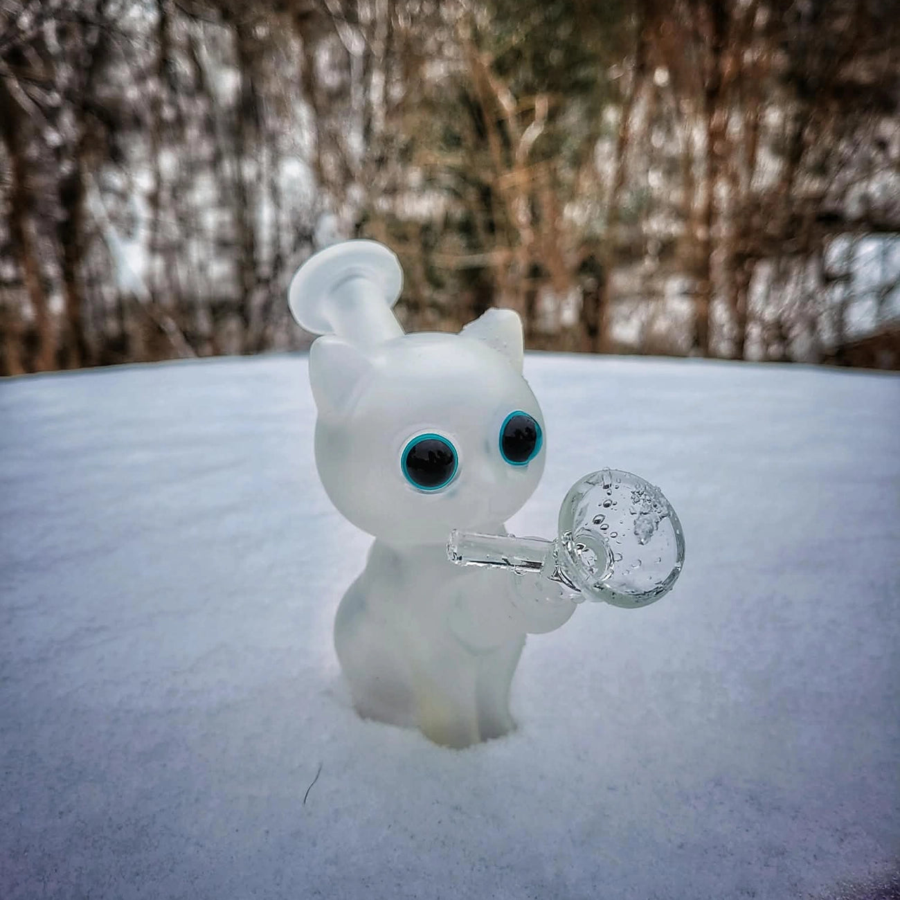 "White Kitty" Waterpipe By Sesh Gear Glass