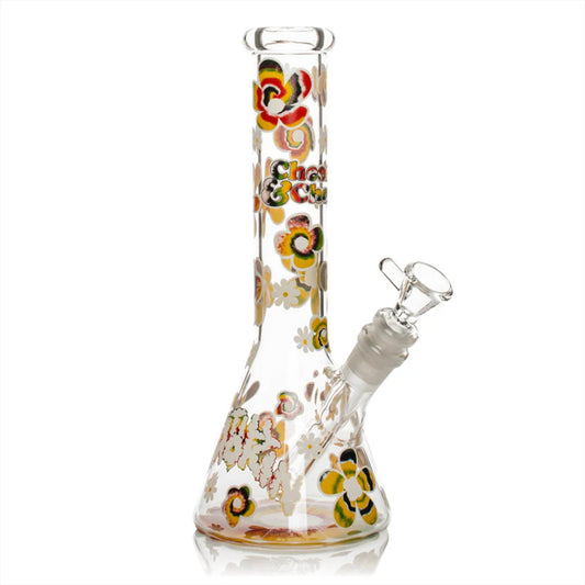 "10" Tie Dye Glow-in-the-Dark" Waterpipe By Cheech & Chong Glass