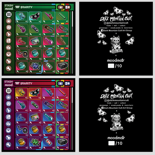 "LE Dank Raiders" Moodmat Bundle By Dark Mountain Cult & Lucky Cat Smoke Shop