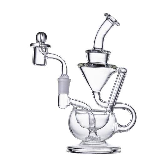 "8" Clear Recycler 1A" Rig By Human Grade Glass