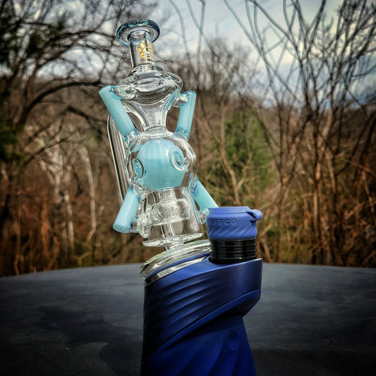 "Meta X Recycler" Puffco Attachment By Calibear Glass