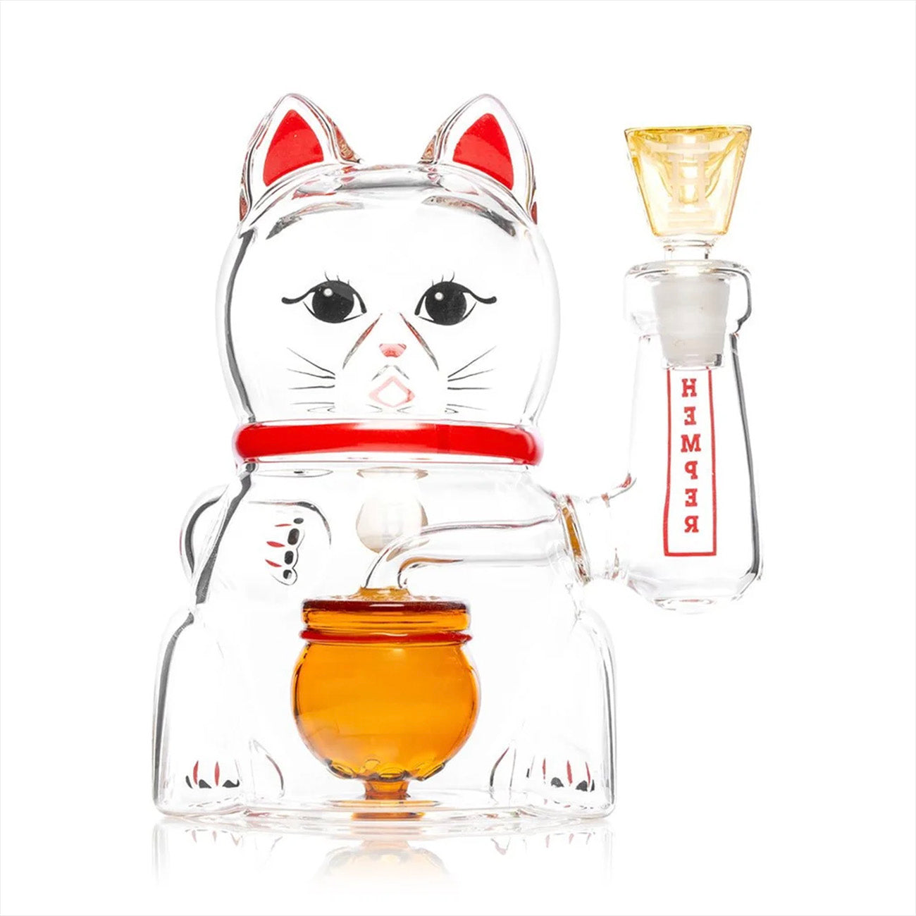 "XL Lucky Cat" Waterpipe By Hemper Glass