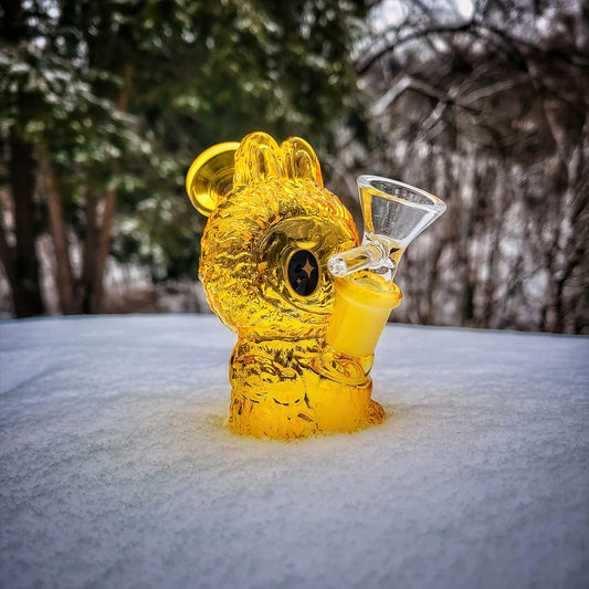 "Yellow Lafu" Waterpipe By Sesh Gear Glass